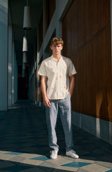 Clean Cut Copenhagen Tokyo Roman linen pants Bukser Navy Melange