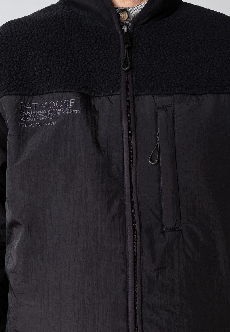 Fat Moose VESTER FLEECE JACKET Fleece Sort