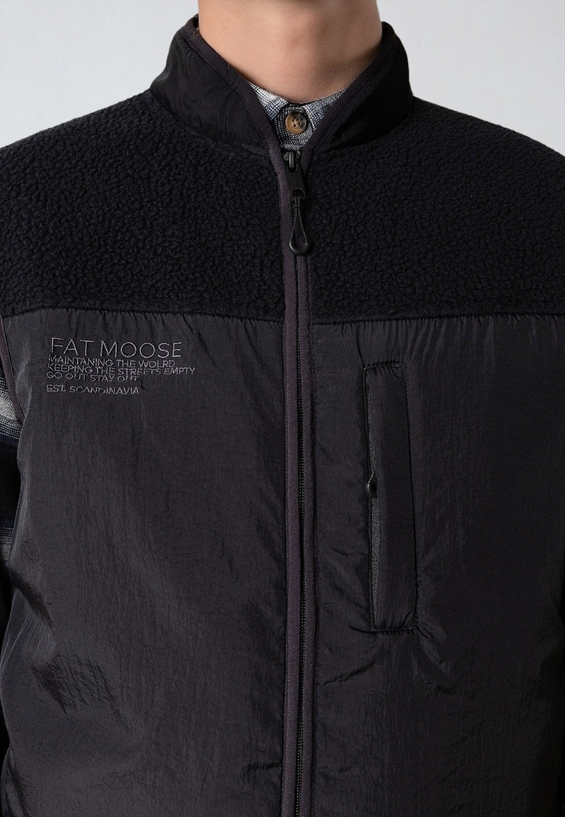 Fat Moose VESTER FLEECE VEST Fleece Sort