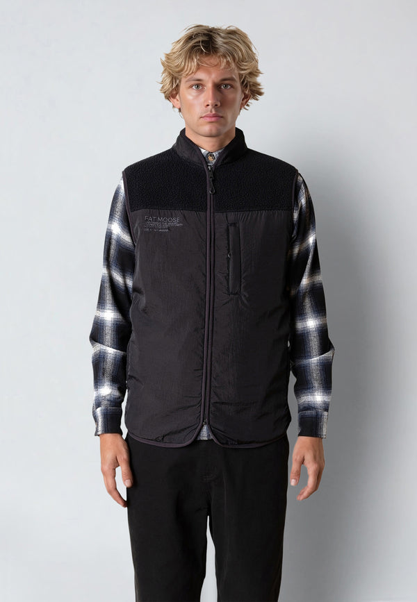 Fat Moose VESTER FLEECE VEST Fleece Sort
