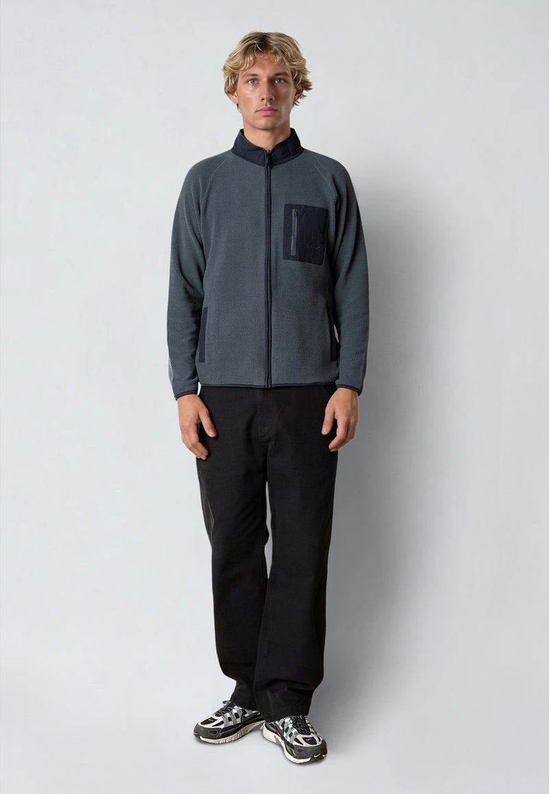 Fat Moose WILL FLEECE JACKET Fleece Grå