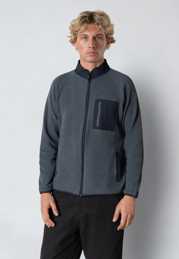 Fat Moose WILL FLEECE JACKET Fleece Grå