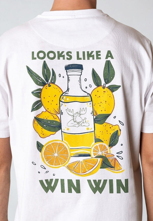 Fat Moose WIN WIN T-SHIRT T-shirts S/S Hvid