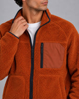 Fat Moose WOOD FLEECE JACKET Fleece Dusty Orange/Navy