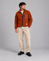 Fat Moose WOOD FLEECE JACKET Fleece Dusty Orange/Navy
