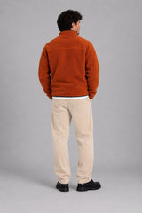 Fat Moose WOOD FLEECE JACKET Fleece Dusty Orange/Navy