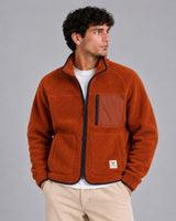 Fat Moose WOOD FLEECE JACKET Fleece Dusty Orange/Navy