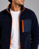 Fat Moose WOOD FLEECE JACKET Fleece Navy/Dusty orange