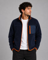 Fat Moose WOOD FLEECE JACKET Fleece Navy/Dusty orange