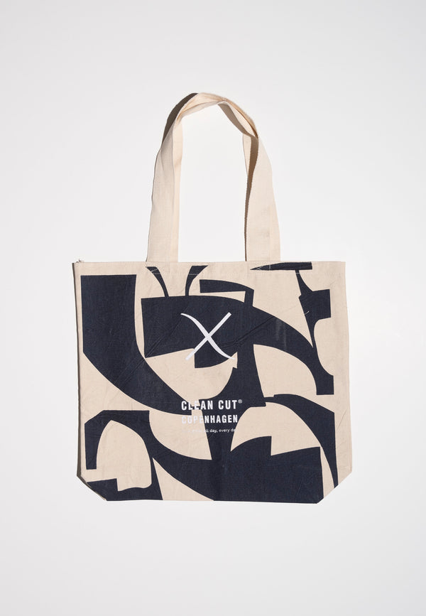 Clean Cut Copenhagen William Tote Bag Tasker Dark Navy/Ecru