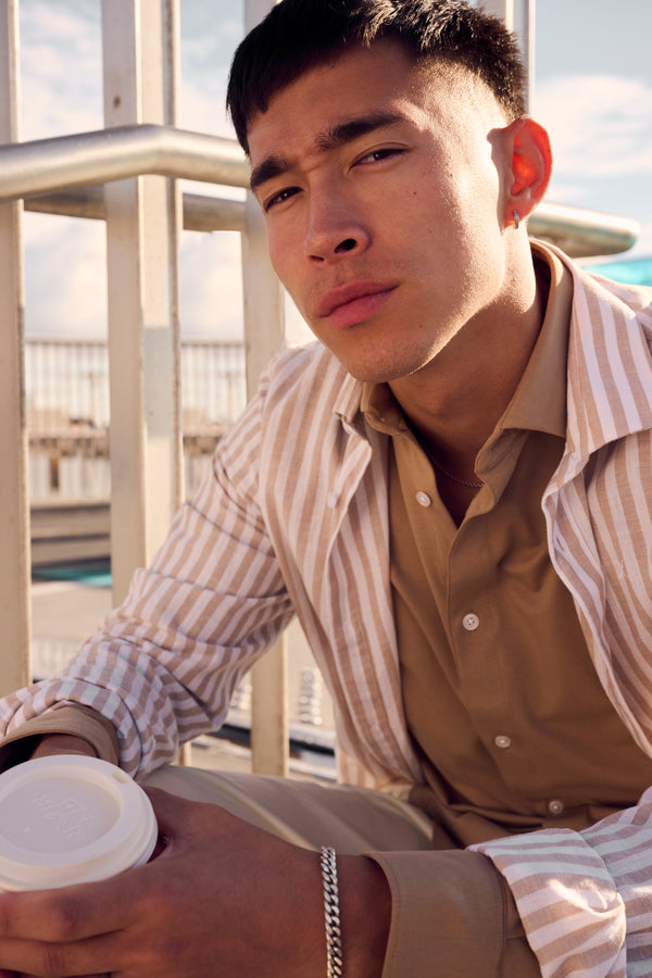 Clean Cut Copenhagen CLEAN FORMAL STRETCH SHIRT Skjorte L/S Varm Sand