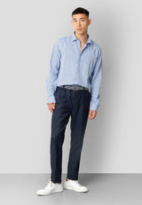 Clean Cut Copenhagen Jamie cotton/linen shirt Skjorte L/S Blå Melange