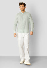 Clean Cut Copenhagen Jamie cotton/linen shirt Skjorte L/S Minty Green Melange